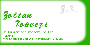 zoltan kopeczi business card